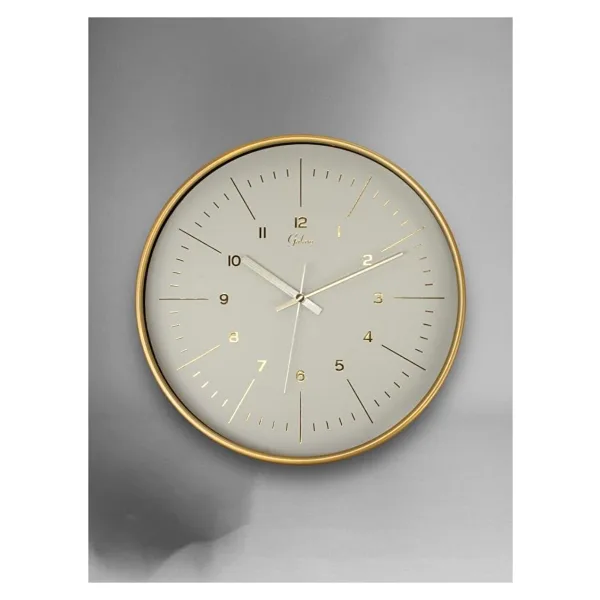 Galaxy D-218-a-11 Eskitme Kadran 30 Cm Sessiz Akar Duvar Saati Gold
