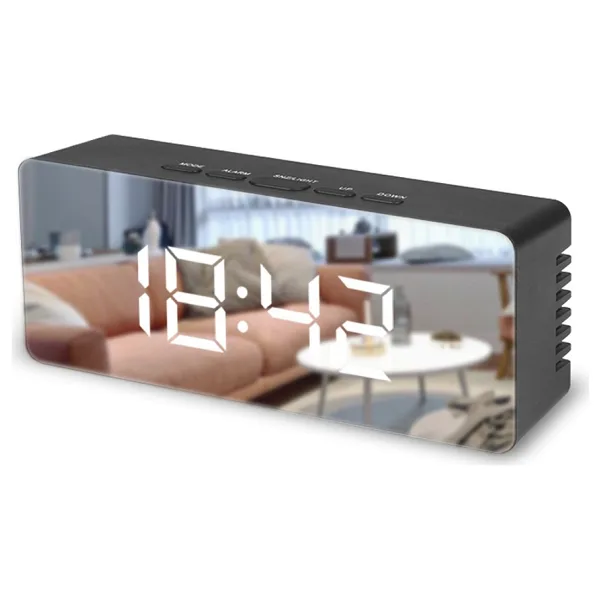 Gplus W561 Dijital Led Termometreli Aynalı Alarmlı Masa Saati