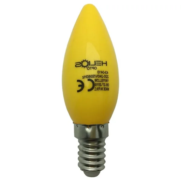 Helios 1W 20LM E14 Duylu LED Buji Ampul Sarı Renk