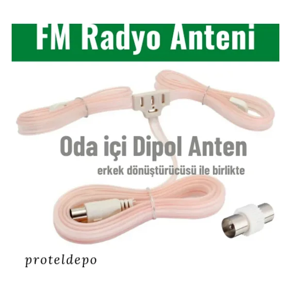 IRENIS Fm Radyo Anteni Erkek/dişi (Tuner, Müzik Sistemi Için)
