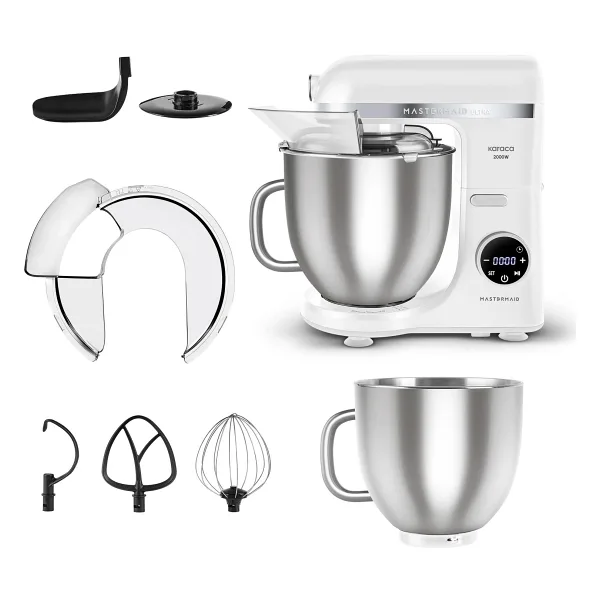Karaca Mastermaid Chef Ultra D 2000 W Matte White 7 lt Hamur Yoğurma Makinesi