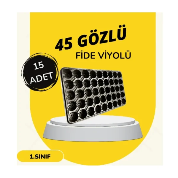 Karaoğlu Vakum Ambalaj 15 Adet 45 Göz Fide Viyol Fide Altlığı Fide Viyolü FİDELİK - Siyah