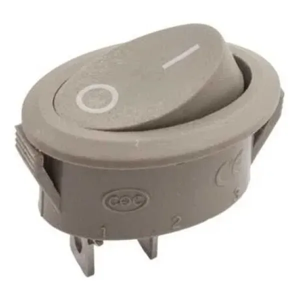 KCD1-3 Oval On/Off Anahtar 2 Pin Gri
