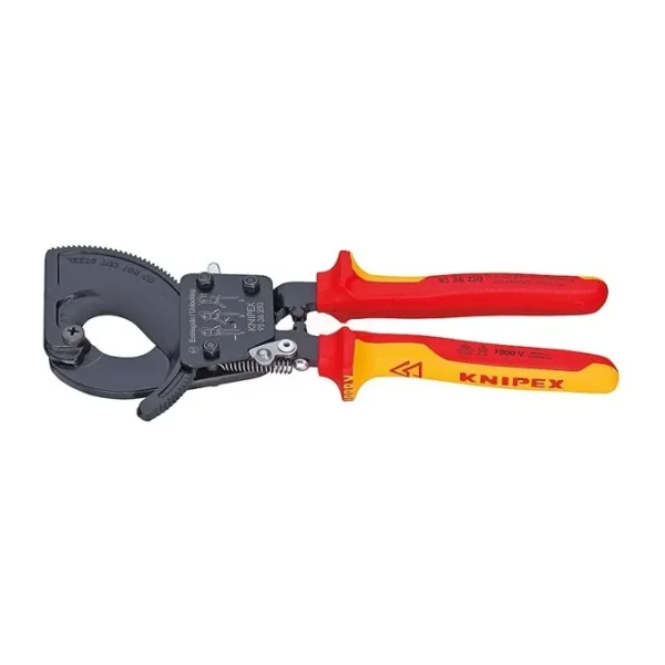 Knipex 9536280 Cırcır Mekanizmalı Kablo Makası