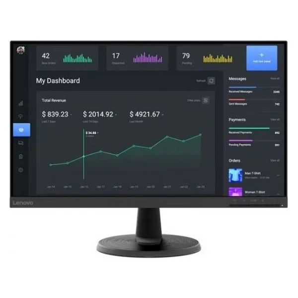 Lenovo C24-40 63DCKAT6TK 23.8" 4 ms Full HD 75 Hz Monitör