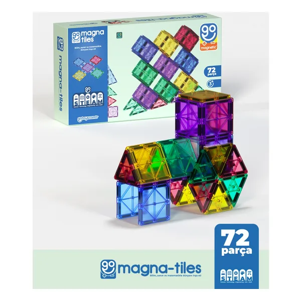 Magna-Tiles 72 Parça Manyetik Yapı Bloğu