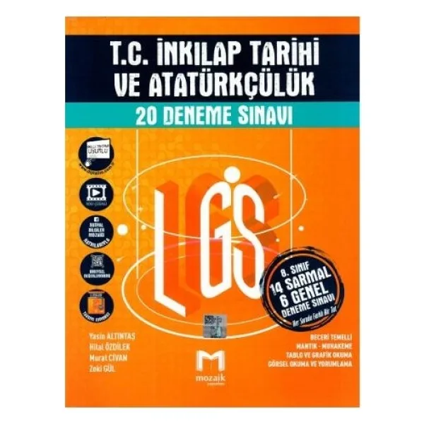 Mozaik Yayınları 8. Sınıf LGS T.C İnkılap Tarihi ve Atatürkçülük 20 Deneme