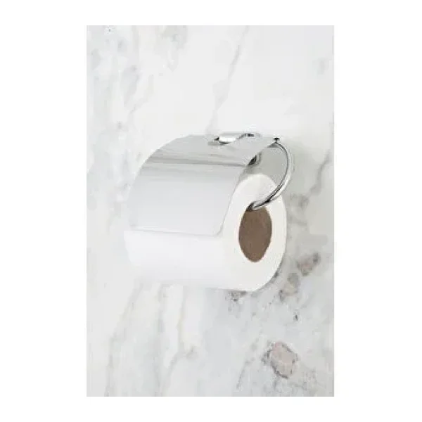 Multistore Mini Serisi Krom Geniş Kapaklı Tuvalet Kağıtlığı Wc Kağıtlık Tuvalet Kağıdı Askısı Gri