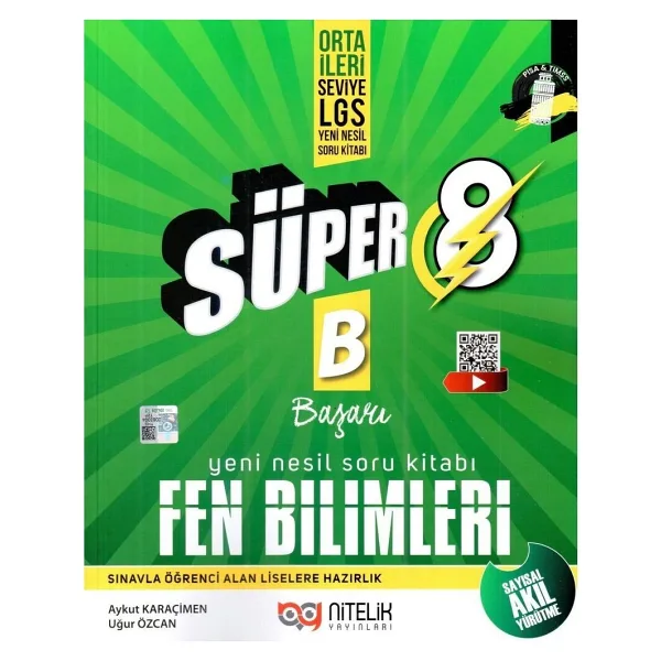 Nitelik Yayınları 8. Sınıf LGS Süper B Fen Bilimleri Soru Kitabı