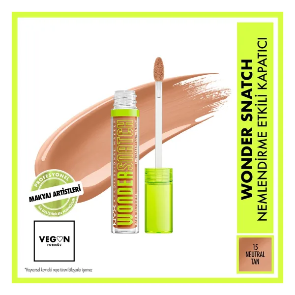 NYX Professional Makeup Wonder Snatch Nemlendirme Etkili 15 Neutral Tan 10 ml Likit Kapatıcı