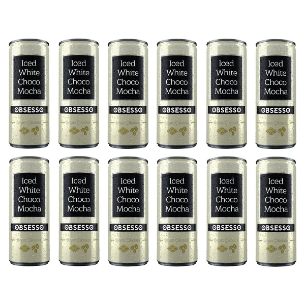 Obsesso Beyaz Çikolata Soğuk Kahve 250 ml x 12 Adet - 1 Paket - Ice Coffee