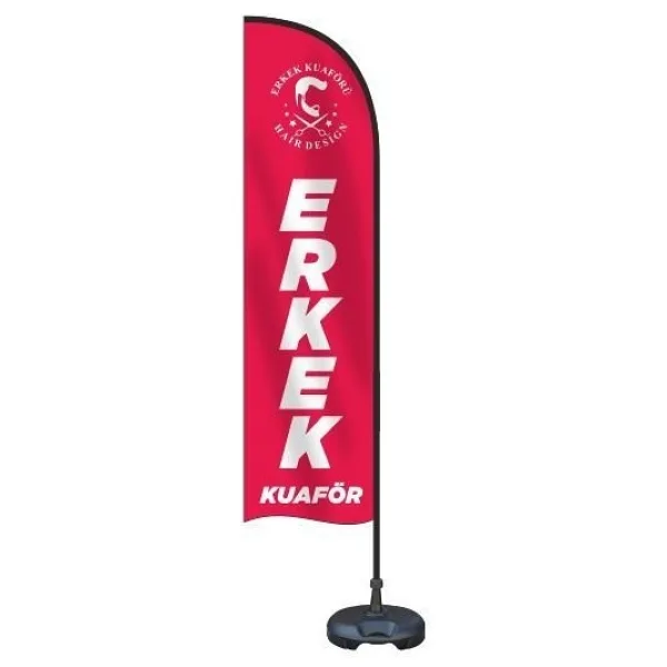 Özgüvenal Erkek Kuaförü Yelken Bayrak Takımı - Çok Renkli