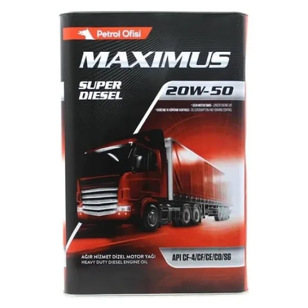 Petrol Ofisi Maximus Super Dizel 20W-50 18 lt Motor Yağı