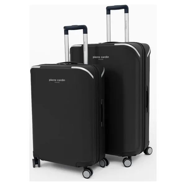 Pierre Cardin 04PC7090 Poliprobilen Siyah Orta + Büyük Boy 2'li Valiz Seti