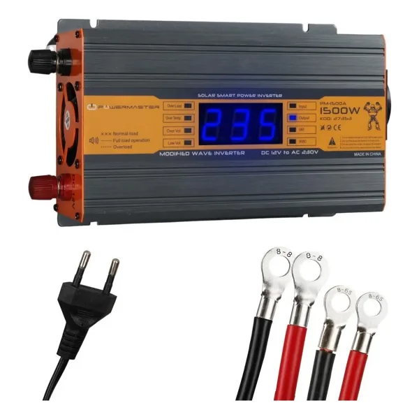 Powermaster Pm-1500A 12 Volt 1500 Watt Led Ekranlı Power Inverter