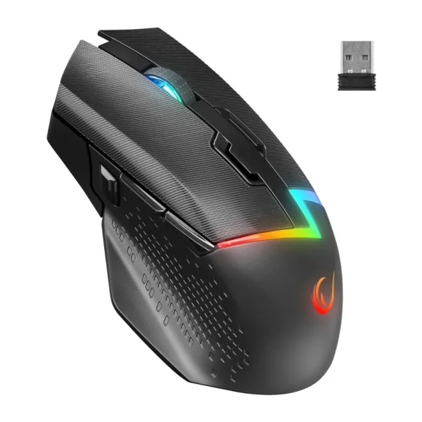 Rampage Drop M3 V2 Siyah RGB Şarjlı Optik Kablolu/Kablosuz Oyuncu Mouse