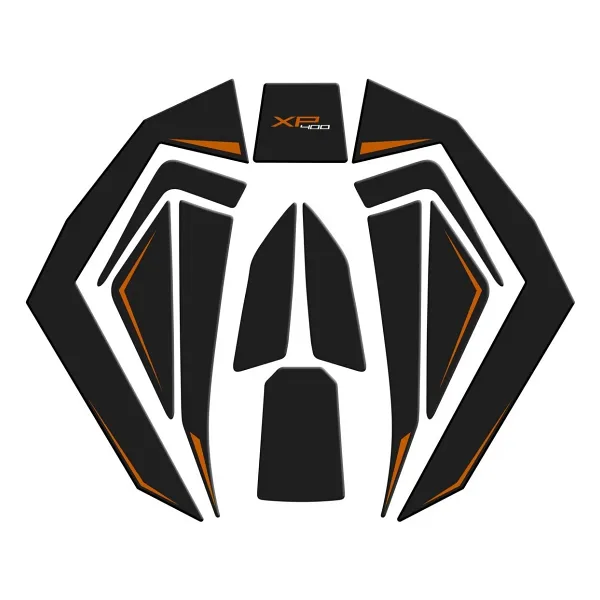 Redline Grafik Peugeot XP-400 Uyumlu Tank Pad Set Siyah Turuncu Redline Grafik