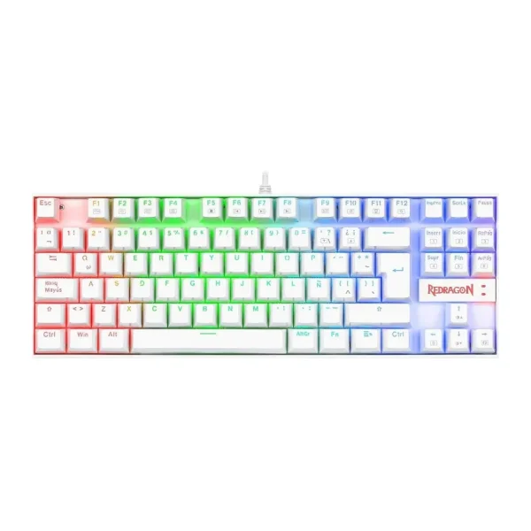 Redragon K552 Kumara Beyaz RGB %75 TKL Red Switch Kablolu Mekanik Oyuncu Klavyesi