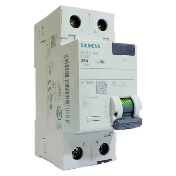 Siemens 5SV5312-6 2x25 A 230 V 30 mA A Tipi Kaçak Akım Rölesi