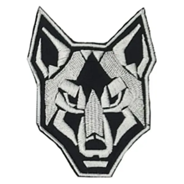 Single Sword Nakış Patch - Kurt Peç SİYAH-BEYAZ