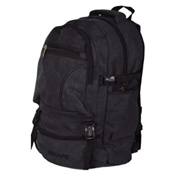 Siyah Dağcı Sırt Çantası Kanvas Kumaş 50LT 501 Outdoor Çanta