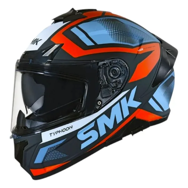 Smk Kapalı Kask Typhoon Thorn MA276 Mat Siyah Turuncu Gri