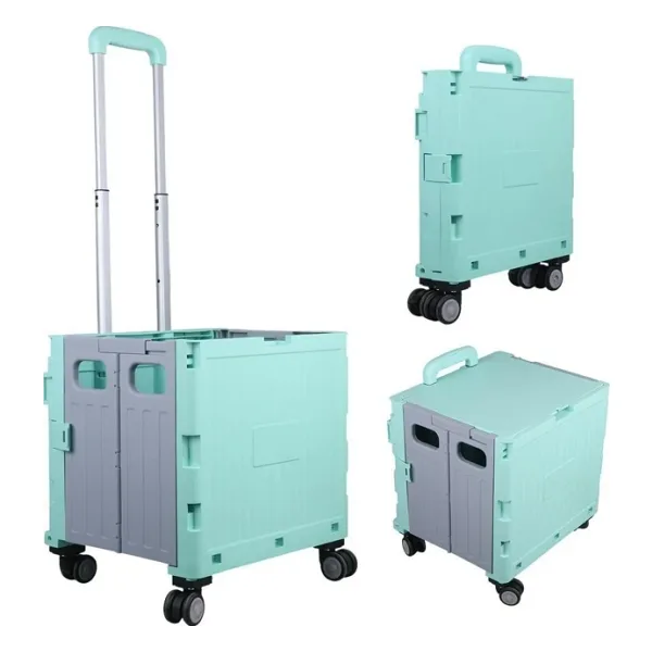 Sunup Sn-26966 Katlanabilir Market Pazar Kamp Tekerlekli Alışveriş Arabası 60Kg Kapasiteli