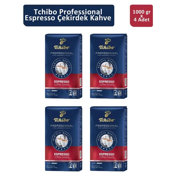 Tchibo Professional Espresso Çekirdek Kahve 1 kg 4'lü