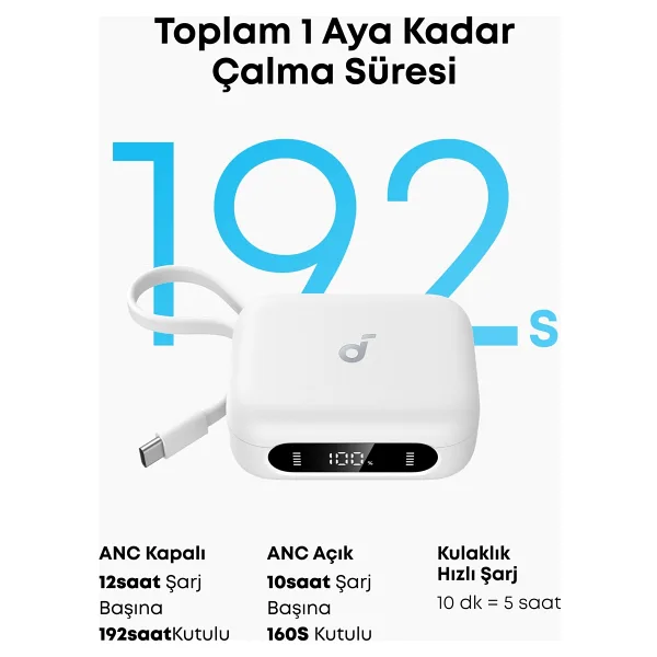 Anker SoundCore P41i TWS Beyaz Kulak İçi Bluetooth Kulaklık