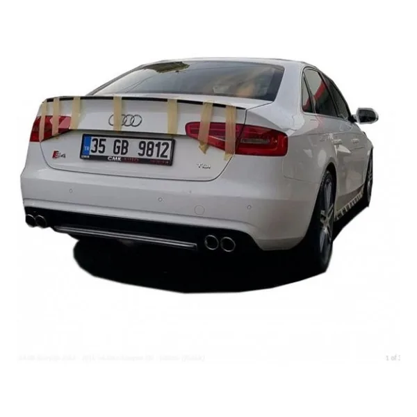 Audi A4 B8 Makyajlı 2012 - 2016 S4 Arka Tampon Eki - Difüzör (Plastik)