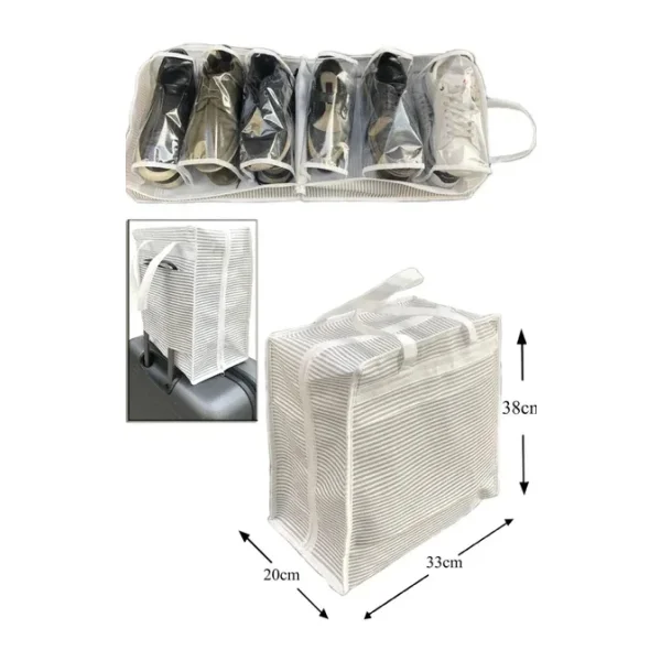 Ayakkabı SAKLAMA ve TAŞIMA Çantası (Çizgili Model) Shoe Tote