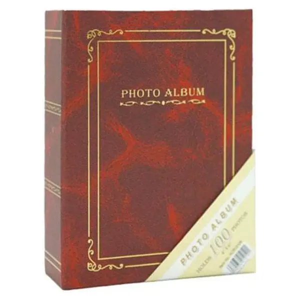 Bordo 100 lük 10x15 cm Fotoğraf Albümü