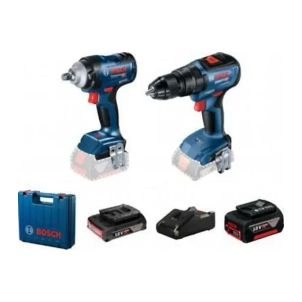 Bosch GDS 18V-400 + GSB 18V-50 Çift Akülü Elektrikli El Aletleri Seti