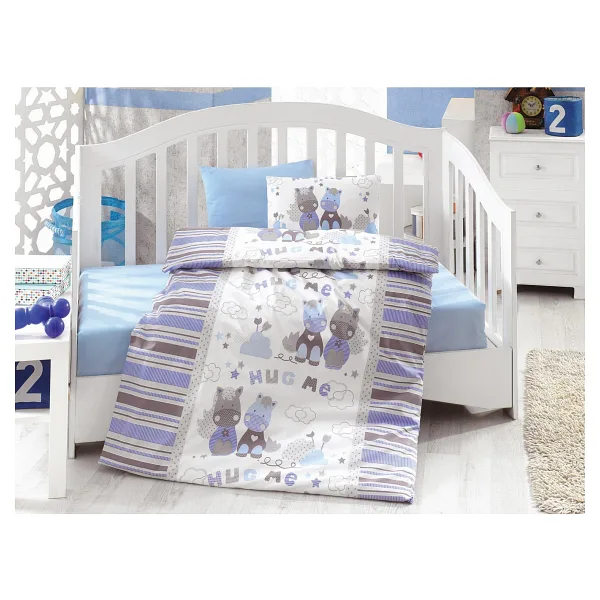 Cottonbox Ranforce Bebek Nevresim Takımı Midilli Mavi