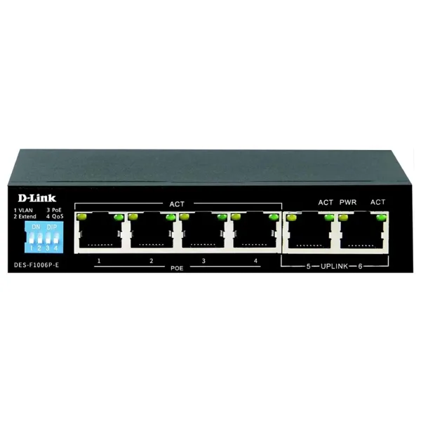 D-Link DES-F1006P-E 6 Port PoE Switch