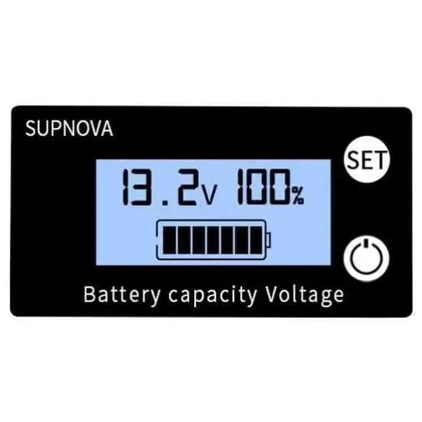 DC 8-100V Lityum Pil / Akü Kapasite Göstergesi - Mavi