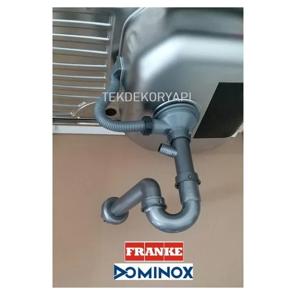 Dominox Dominox Franke Evye Sifon Takımı Kare Taşmalı - Yok - Gümüş