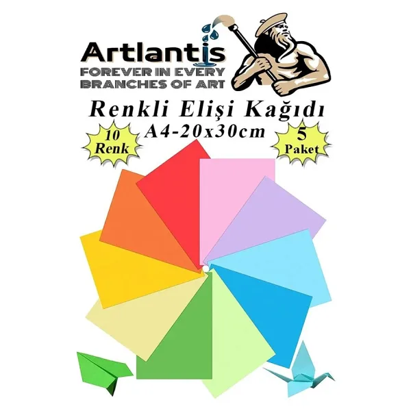 Elisi Kagidi A4 10 Renk 5 Paket El İsi Kagidi 10 Lu Kres Ana Sinifi Okul Oncesi Sinif Malzemesi