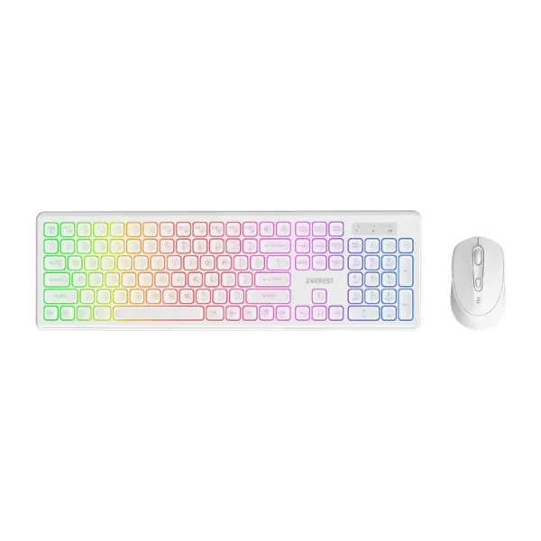 Everest KM-319BT Beyaz Kablosuz Klavye Mouse Seti