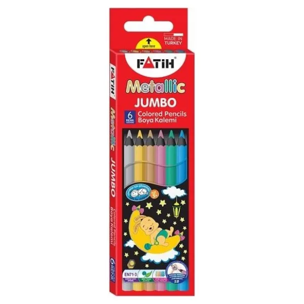 Fatih Tam Boy Metalik 6'lı Jumbo Kuru Boya Seti