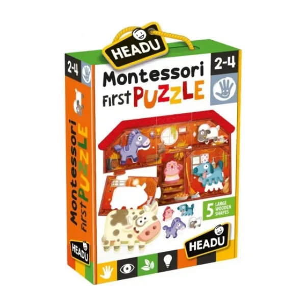 Headu Montessori Fırst Puzzle The Farm 2 4 Yaş