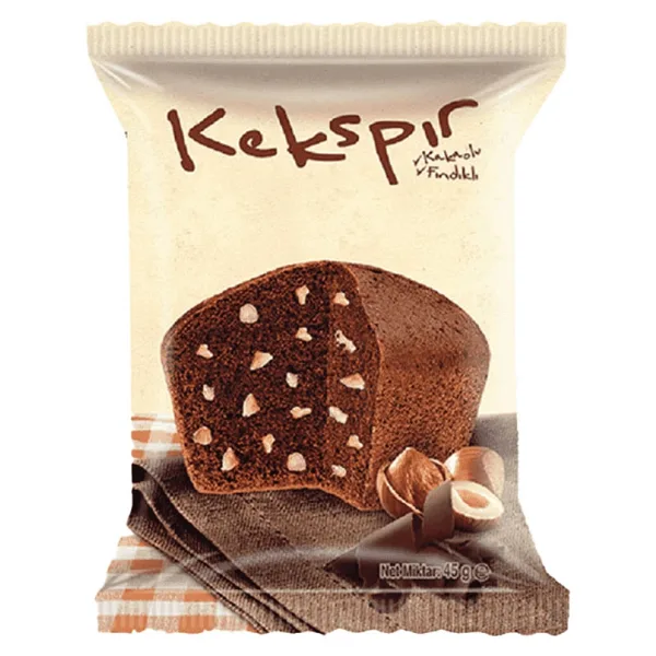 Kekspır 45 gr Kakaolu Fındıklı Kek