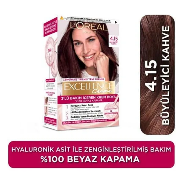 L'Oreal Paris Excellence Creme 4.15 Büyüleyici Kahve Saç Boyası
