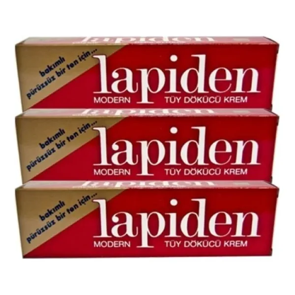 Lapiden Tüy Dökücü Krem 40 gr x 3 adet Cilde Dost Pürüzsüzlük Sağlayan Etkili Ürün