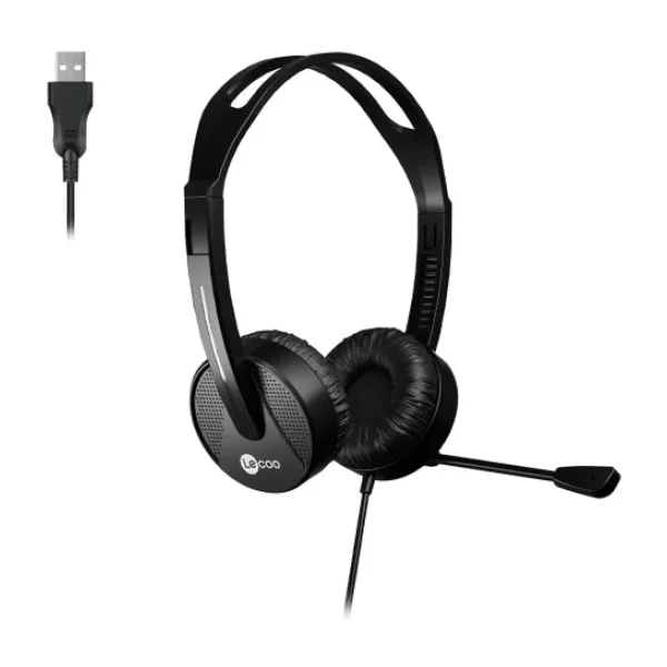 Lenovo Lecoo HT106 Siyah USB Kablolu Kulak Üstü Kulaklık