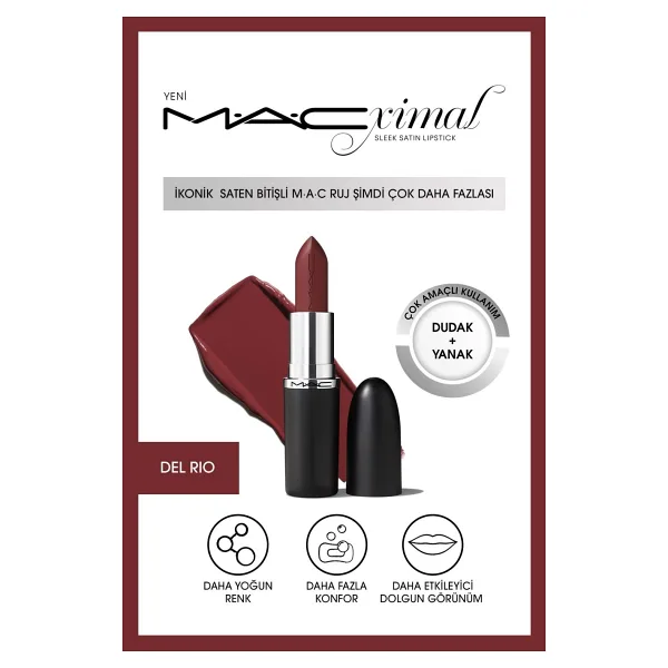 M.A.C Macximal Sleek Satin Del Rio Ruj