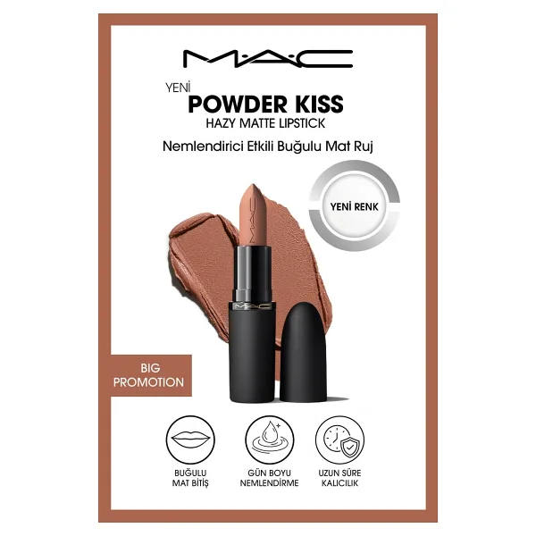M.A.C Powder Kiss Hazy Matte Nemlendirici Etkili Likit Ruj