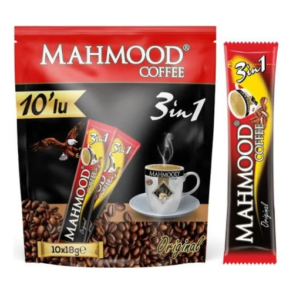 Mahmood Coffee 3'ü 1 Arada 18 gr 10'lu Hazır Kahve
