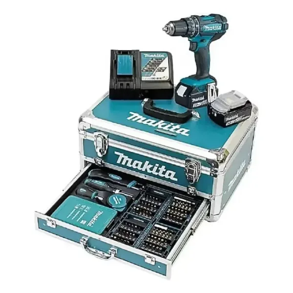 Makita DHP482RFX9 Çift Akülü 3 Ah 96 Parça Darbeli Matkap Seti