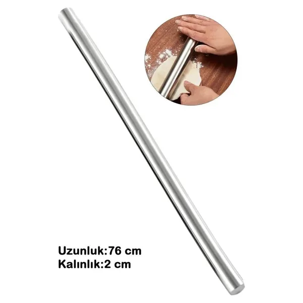 Masterchef Paslanmaz Metal 76 cm Hamur Açma Oklava